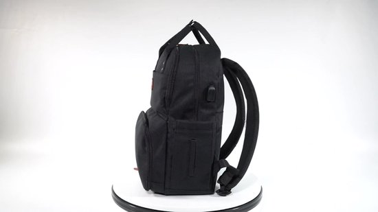 MATEIN Business Laptop Backpack 15.6 inch Travel Laptop Bag with USB Charging Port Water Repellent Daypack Work College Computer Men Women, Black