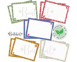 Flashcards - indexkaarten - kaarten voor geheugensteuntjes voor studie en creativiteit - voor het maken van aantekeningen, organiseren van gedachten, leren van nieuwe informatie, persoonlijke notities (A6 - 140 st.)
