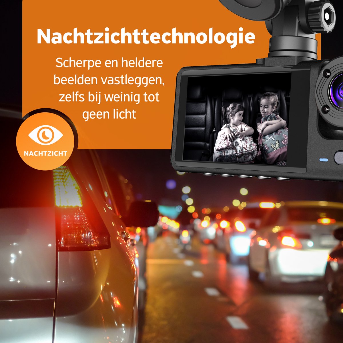 Norrmalm® Full HD Dashcam voor Auto - 64 GB - App (iOS, Android) - WiFi - Voor en Achter Camera - Parkeerfunctie - G-sensor – foto 5