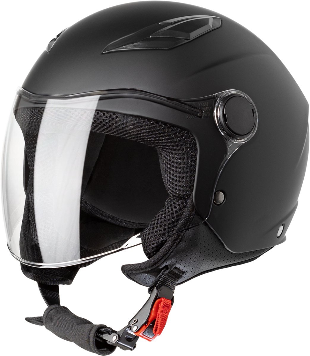 VINZ Magic Scooterhelm Kinderen | Kinderhelm voor Scooter & Motor & Brommer & Snorfiets | ECE 22.06 goedgekeurd | Lichtgewicht 1000 gram | Inclusief Opbergzak | Mat Zwart - YS