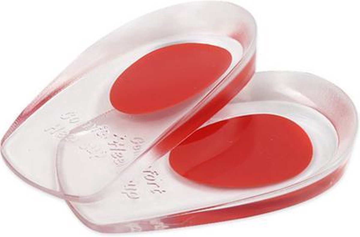 Scoby - Soft Gel Hielspoor Zooltjes - Sport- en Hielbescherming - Gelzolen - Maat 35-41 - Rood
