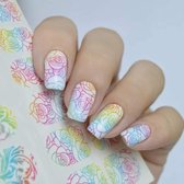 nail art stickers rainbow flowers bloem nail art water decals