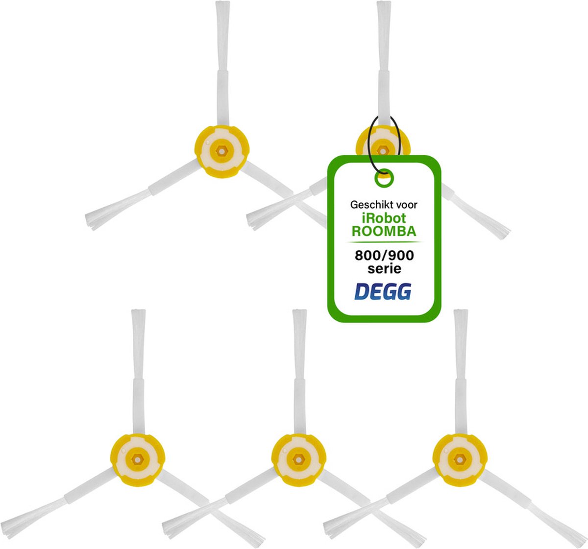 DEGG® - Zijborstel geschikt voor iRobot roomba 800/900 serie - Geschikt voor iRobot roomba onderdelen - Roomba Spinners - 5 STUK(S)