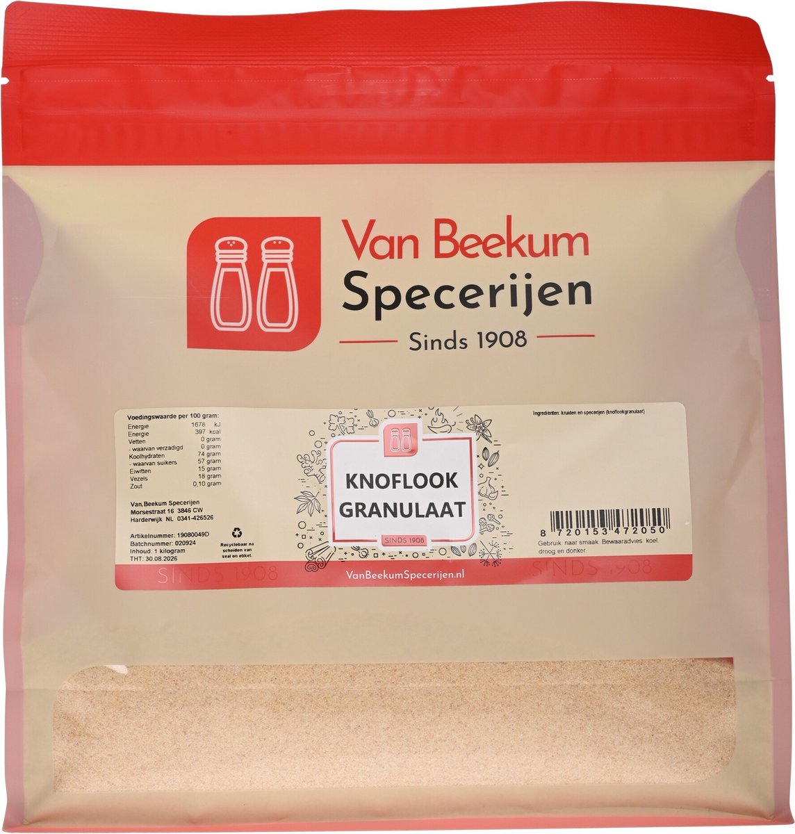 Goedkoopste Van Beekum Specerijen - Knoflook Granulaat - 1 KG (hersluitbare stazak