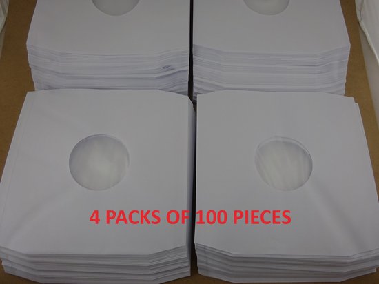 100 LP BINNENHOEZEN DELUXE WIT PAPIER + ANTISTATISCHE BESCHERMING (90gr papier, TOP KWALITEIT) - hoezen lp's, inner sleeves, binnenhoes met plastic folie, maxi's, maxi-single, vinyl platen, 12", 12 inch — afbeelding 4