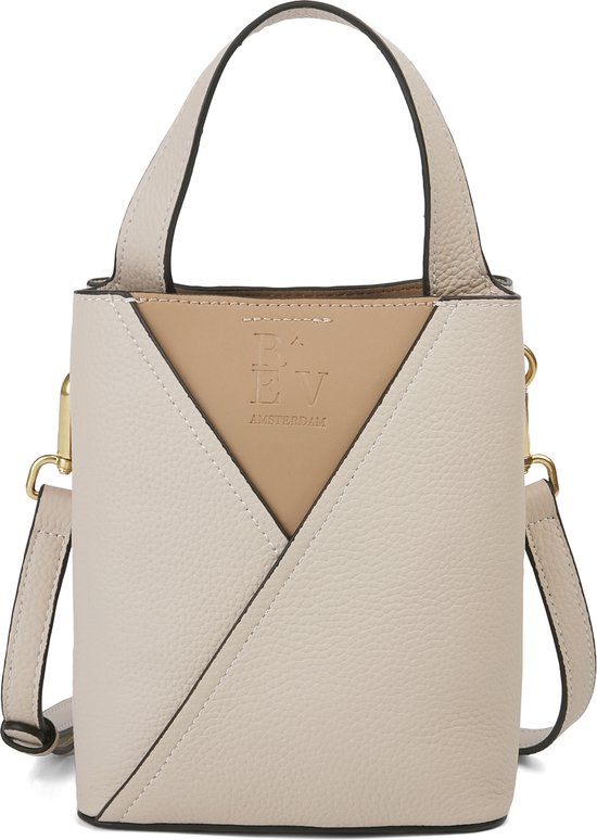 Reve Amsterdam Sarphati Bag - Sac en cuir - Sacs bandoulière - sac en cuir pour femme - sac de téléphone - beige