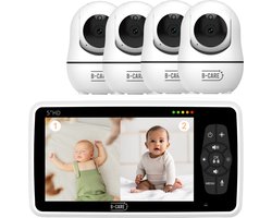 B-Care Star Supreme - Babyfoon Met 4 Camera's - 5.0 Inch HD Baby Monitor - Split screen - Zonder Wifi en App