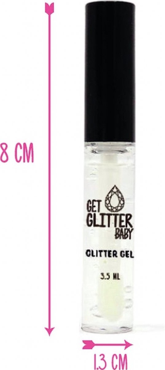 GetGlitterBaby® Huid Lijm Chunky Festival Glitters Huid Lijm / Gezicht en Lichaam Glitterlijm / Face and Body Jewels Glittergel Glitter Gel Glue Huidlijm met Kwast — cadeau in Hobby - foto 4