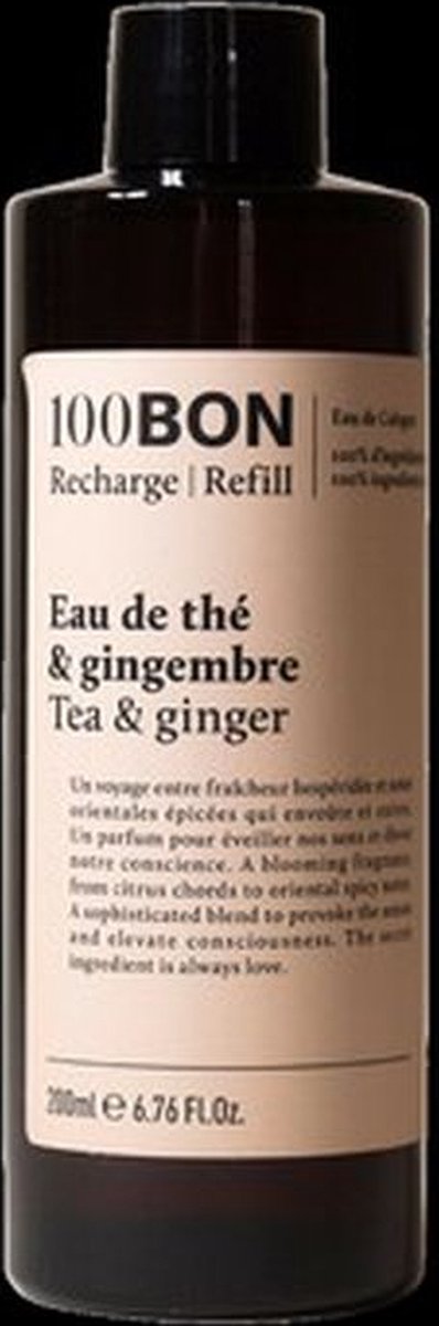 Goedkoopste 100Bon Eau De The & Gingembre Eau De Cologne Refill 200ml