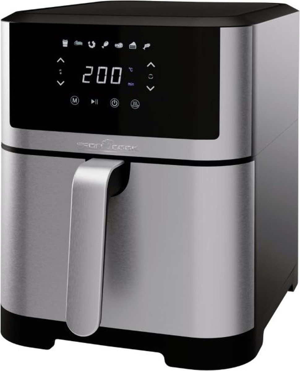 Profi Cook PC-FR 1269 H Airfryer 8 l 1800 W RVS, Zwart
