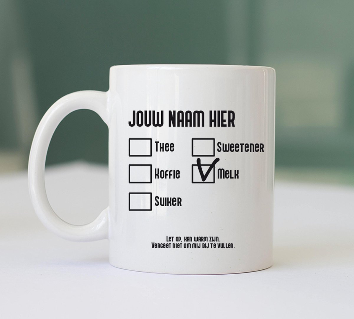 Mok met Eigen foto of Logo " Melk " - Kantoor Accessoires - Kantoor Artikelen - Mok met Eigen Foto