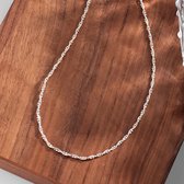 Collier maillons torsadés - Collier fin femme - Acier inoxydable couleur argent - 2mm - Choker - Le Salon de la Bijouterie