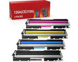 weCare 4-pack - Geschikt voor HP 126 / HP 126A Toner cartridges - Geschikt voor HP Color LaserJet Pro CP1025 - CP1025NW - Pro 100 M175A - TopShot M275