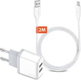 Set 2 Portes + câble Lightning et iPhone - 2 mètres