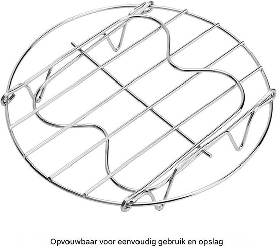 Stoommand Van Roestvrij Staal, Accessoires Voor De Instant Pot Stoompotfilter Snelkookpan Met Siliconen Handvat
