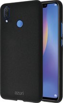 Azuri Huawei P Smart Plus (2018) hoesje - Zand textuur backcover - Zwart