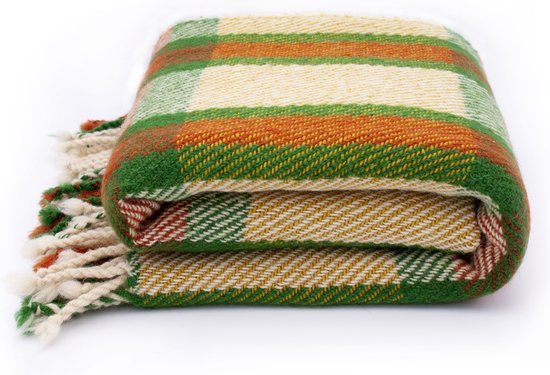 Wollen Plaid / Deken Yellow Ivanna - 100% Zuivere wol deken - 150x200cm - 1500g