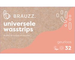 Brauzz Wasstrips Geurloos - Wasmiddeldoekjes voor Witte, Gekleurde en Zwarte Was - Wasmiddel Strips - Wasmiddel Vellen - Laundry Strips (32 wasbeurten)