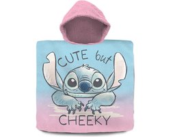 foto van Disney Lilo & Stitch Badponcho - Katoen - Poncho - Handdoek - Strand - 60 x 60 CM