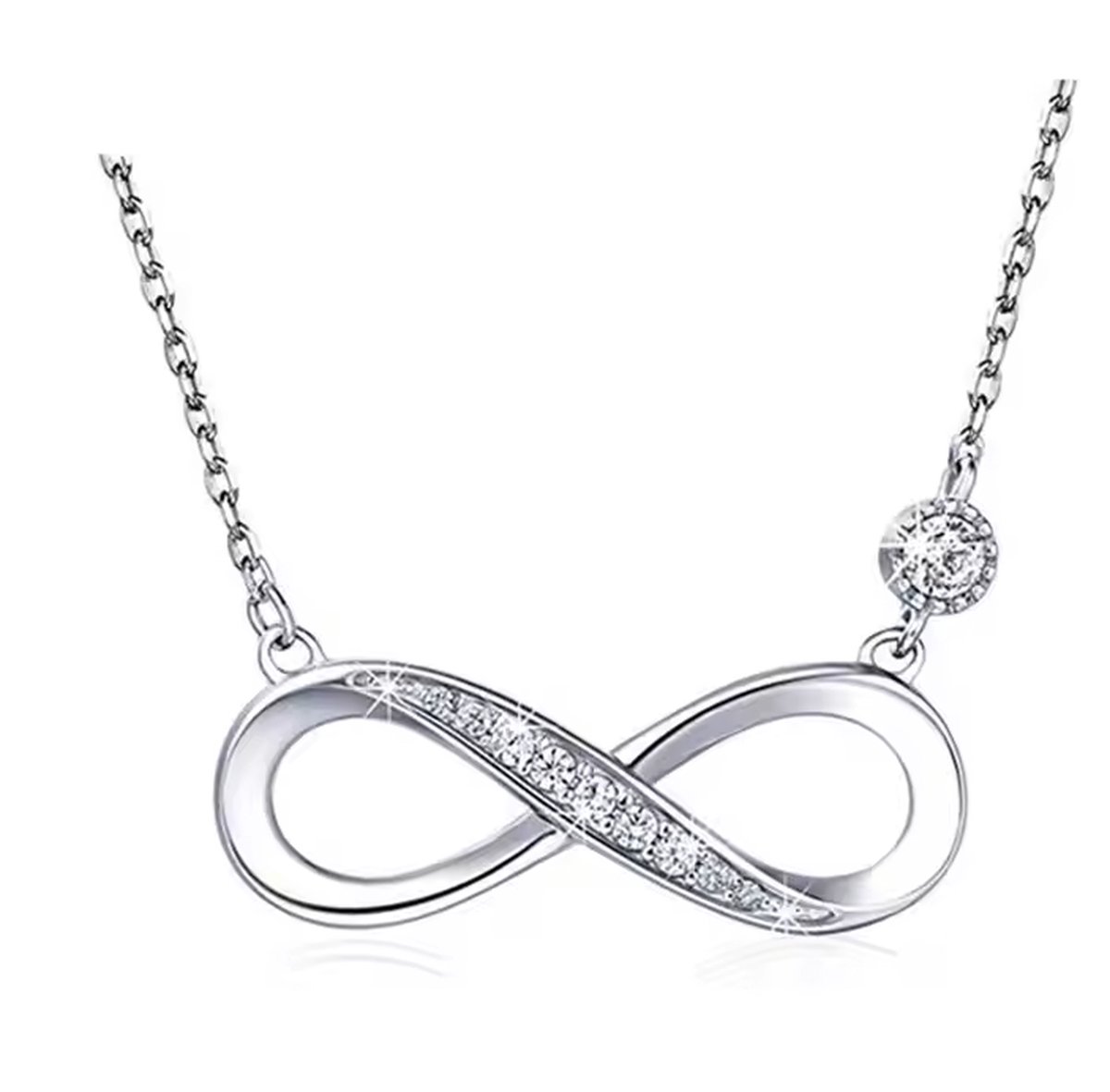 ASTRADAVI S925 Sterling Zilver - Hanger - Prachtig Infinity design met Zirkonia