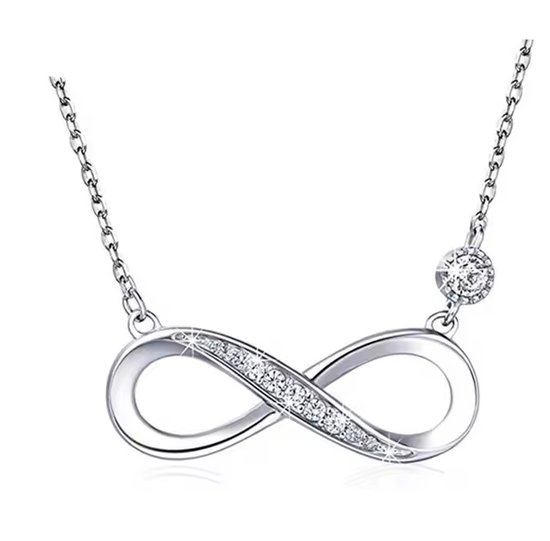 ASTRADAVI S925 Argent Sterling - Pendentif - Magnifique design Infini avec Zircone