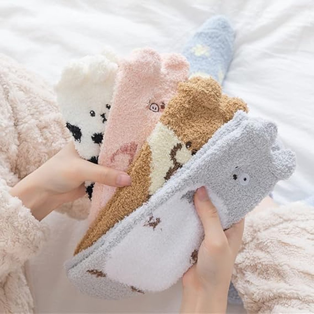 Chaussettes Pelucheuses Pour Femmes, Chaudes, Douces Et Confortables, Chaussettes Amusantes Et Fantaisie, Motif Chat Mignon, Cadeaux