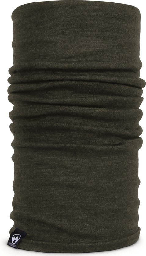 MowMow® Merino Nekwarmer - Sjaal - Multifunctionele hoofdbescherming - Sport - Wintersport - Groen