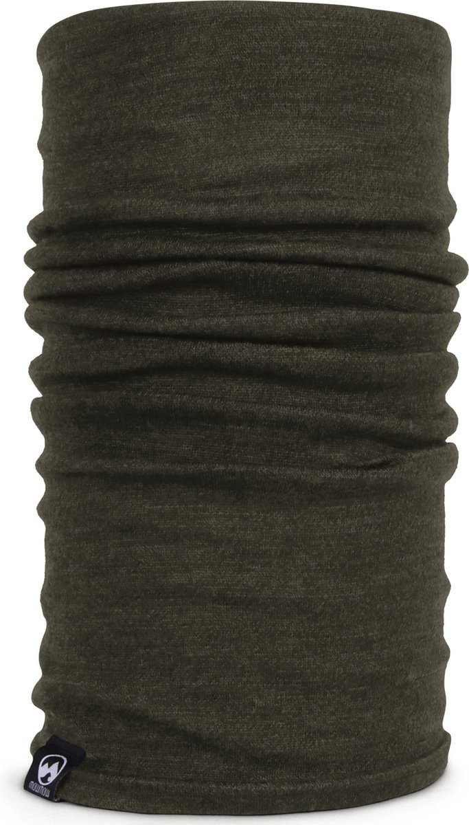 MowMow® Merino Nekwarmer - Sjaal - Multifunctionele hoofdbescherming - Sport - Wintersport - Groen