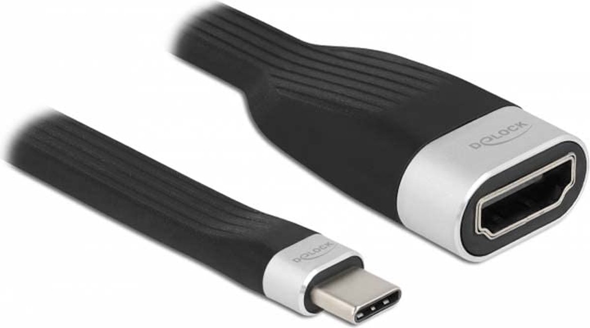 Delock FPC Flat Ribbon Cable USB Type-C™ to HDMI (DP Alt Mode) 4K 60 Hz 13.5 cm