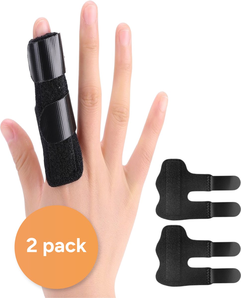 Goedkoopste Alyze Vingerspalk - 2 Pack - Top - Voor links & rechts - Splint - Brace - Wijs - Triggerfinger - Ring - Mallet - Pink
