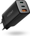 Zwart - 2x USB-C + 1x USB-A - 65W