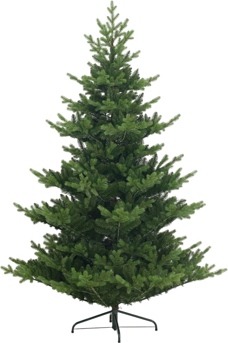 Premfy Nordmann-spar Fir 210 cm Deluxe Kunstkerstboom - 2400 takken - PE + PVC Premium - Zeer Realistische Kerstboom - Zeer echt lijkende Kunstkerstboom - Nordmann Kerstboom - Grand natural Green Fir - Kerstboom Kunststof - Zachte Naalden Spar binnen – foto 6