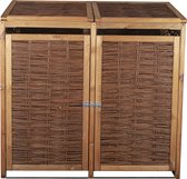 TuinChamp Container berging wilg dubbel - Kliko ombouw - Kliko ombouw dubbel - Containerkast - Container box voor buiten - Kliko ombouw voor 2 kliko's