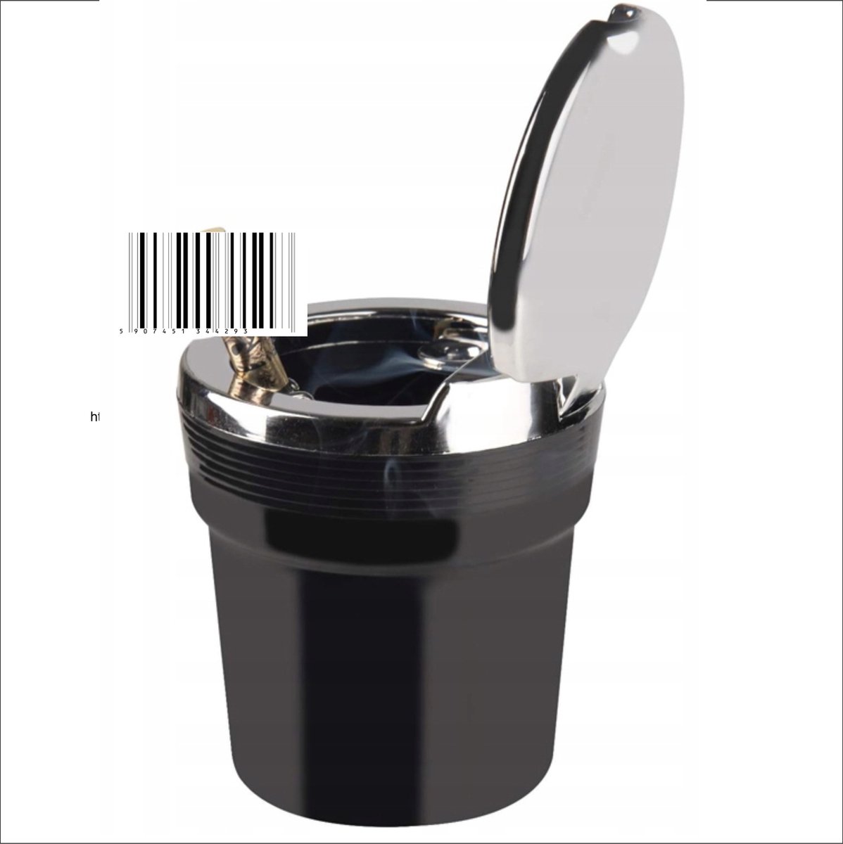 Goedkoopste Mini Auto Prullenbak - 1 stuks - Auto Asbak - Universele Maat - Auto Prullenbak Met Led - Vuilbak Voor De Auto - Mini Auto Prullenbak - Bekerhouder - Geld Opberg Bakje Voor De Auto - Gerecycled Materiaal - Zwart