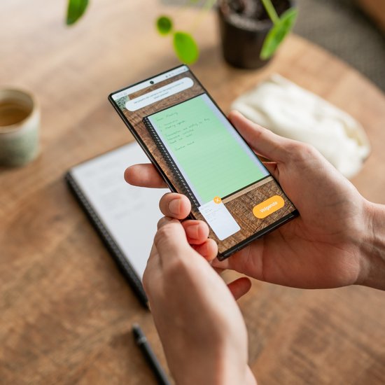 Bloc-notes Bambook - Hardcover - A4 - À carreaux - Bloc d'écriture effaçable / Bloc-notes réutilisable / Bloc-notes durable / Bloc de lecture pour tableau blanc - Avec 1 marqueur gratuit