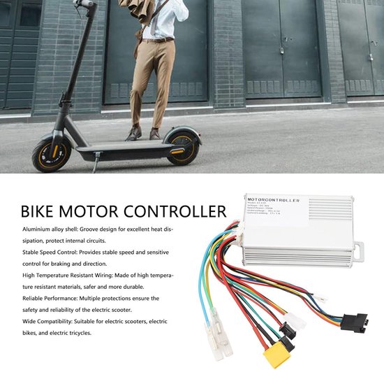 Régulateur Moteur Scooter Contrôleur 36V Sans Balais Pour Scooter Électrique - Alliage D'Aluminium, Dissipation Chaleur, Vitesse Stable