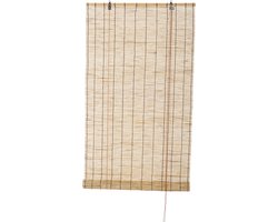 TuinChamp Rolgordijn riet 120 x 220 cm - Rolgordijn buiten en binnen - Rieten rolgordijnen - Natuurlijk rolgordijn hout - Natuurlijke uitstr