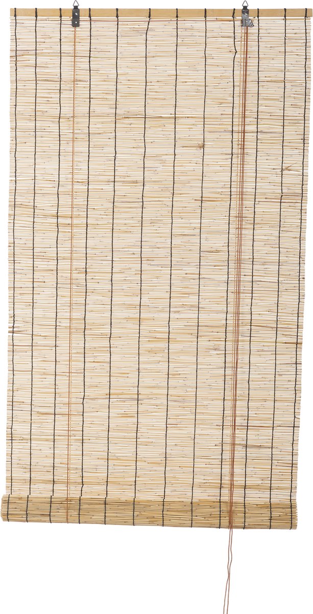 tuinchamp Rolgordijn riet 120 x 220 cm - Rolgordijn buiten en binnen - Rieten rolgordijnen - Natuurlijk rolgordijn hout - Natuurlijke uitstraling Naturel
