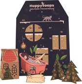 HappySoaps Adventskalender XL 2024 - 24 mini's - 15 verschillende categorieën - 43 x 30 cm - 100% plasticvrij