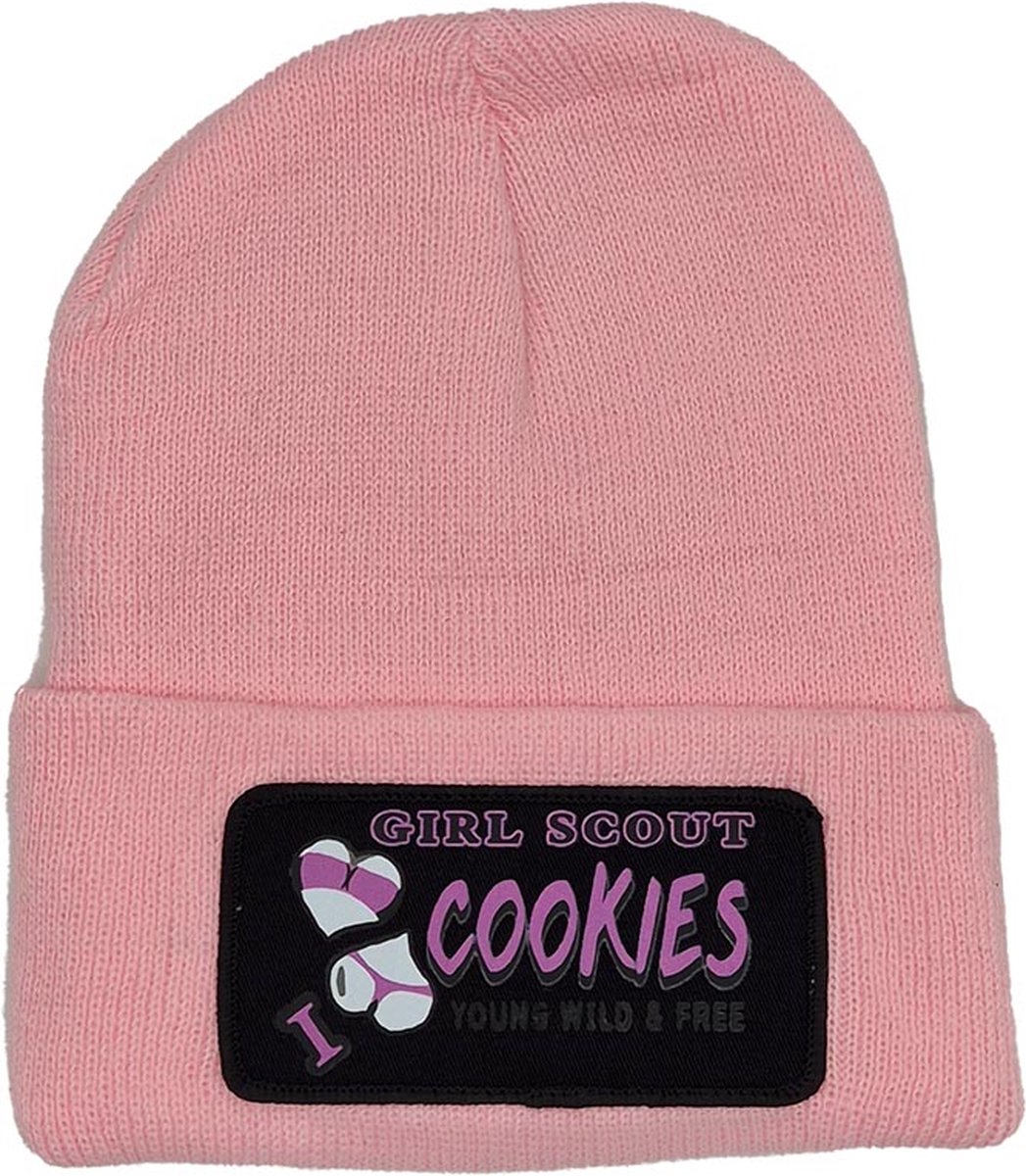 Lauren Rose - Girls Scout Cookies - Cuffed Beanie - Muts- 420 Collection - Roze