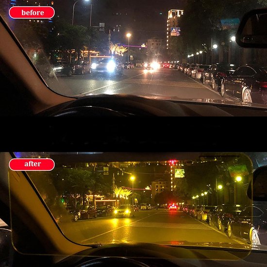 Zonnescherm Op Zonneklep - 2 in 1 Dag en Nacht - Zonneklep Verlenger - Zonneklep Auto - dag en nacht rijden - zonwering met instelknop - anti-uv-dimbaar van $ — afbeelding 4