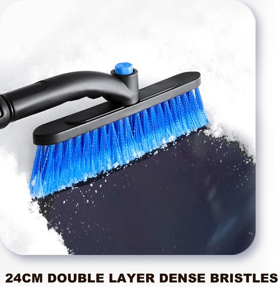 Uitschuifbare ijskrabber met sneeuwborstel - Extra Lange steel - telescopische steel - Ijskrabber - sneeuwveger - IJskrabber Voor Auto - Ruitenkrabber auto - Sneeuwkrabber - Raamkrabber