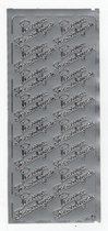 Pickup hobby autocollant 001 2 pièces par paquet Happy Holidays argent