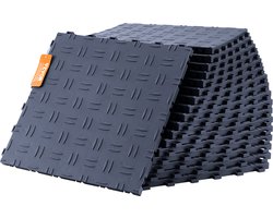 VEVOR Garagevloerbeslag 305 X 305 X 13,4 Mm Set Van 25 IndustriëLe Vloer Antislip Dubbelzijdige Structuur Garagevloer voor Garages Kelders Reparatiewerkplaatsen Grafietgrijs