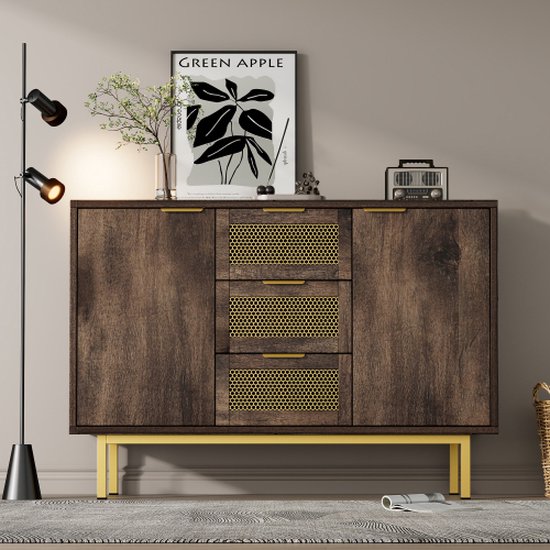 HOCSOK Commode, wit, set van 2, dressoir met 5 laden en ladekast met 4