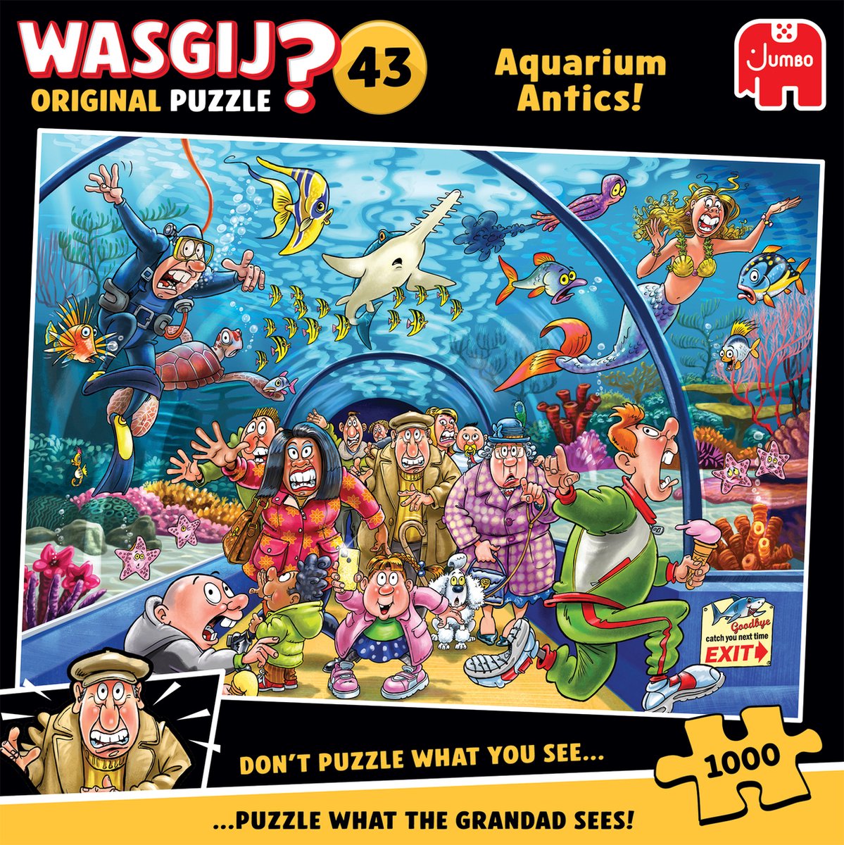 Wasgij Original 43 - Aquarium Capriolen! - 1000 stukjes puzzel - Legpuzzel — afbeelding 3