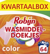 Bol.com Robijn Classics Color Wasmiddeldoekjes - 4 x 16 wasstrips - Voordeelverpakking aanbieding