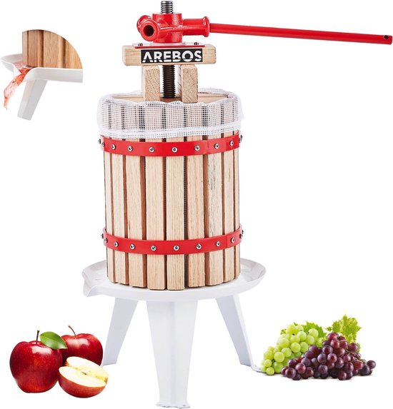 Fruit- en wijnpers 6 liter roestvrij staal - All in Shopping Fruit- en wijnpers 6 liter roestvrij staal - All in Shopping