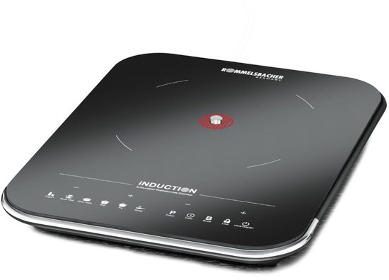 Rommelsbacher enkele kookplaat CTS 2000/IN inductie – enkele kookplaat met glaskeramisch oppervlak – 6 kookprogramma’s, touch bediening en timer