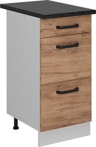 Vicco Élément bas de cuisine R- Line, Chêne puissant or/ Wit, WB 40 cm Anthracite